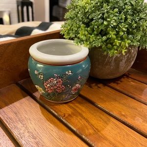 Small Vintage teal Vase